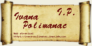 Ivana Polimanac vizit kartica